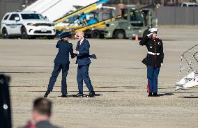 President and First Lady Arrive at Joint Base Andrews