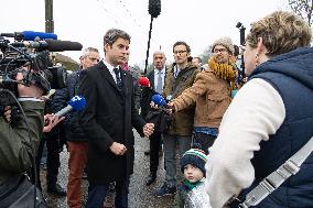PM Attal on visit in Pas de Calais