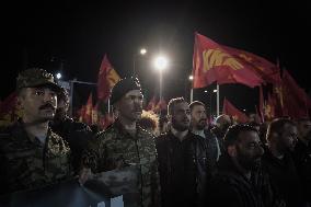 The Gathering Of The Communist Party Of Greece Against The Deployment Of A Greek Frigate To Yemen.