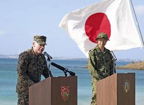 Japan-U.S. joint military drill in Okinawa