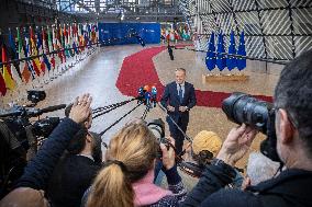 Donald Tusk Prime Minister Of Poland Attends The Special EU Summit