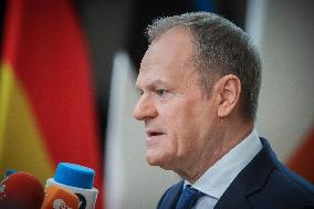 Donald Tusk Prime Minister Of Poland Attends The Special EU Summit