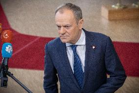 Donald Tusk Prime Minister Of Poland Attends The Special EU Summit