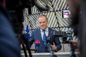 Donald Tusk Prime Minister Of Poland Attends The Special EU Summit