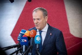 Donald Tusk Prime Minister Of Poland Attends The Special EU Summit