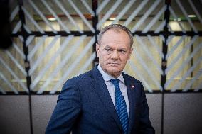 Donald Tusk Prime Minister Of Poland Attends The Special EU Summit