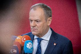 Donald Tusk Prime Minister Of Poland Attends The Special EU Summit