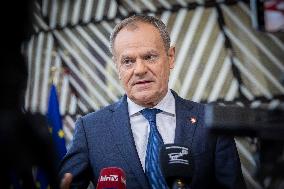 Donald Tusk Prime Minister Of Poland Attends The Special EU Summit