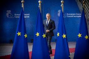 Donald Tusk Prime Minister Of Poland Attends The Special EU Summit