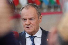 Donald Tusk Prime Minister Of Poland Attends The Special EU Summit