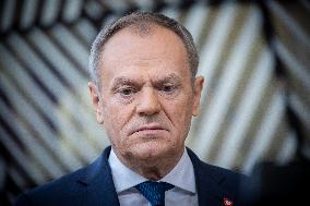 Donald Tusk Prime Minister Of Poland Attends The Special EU Summit