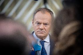 Donald Tusk Prime Minister Of Poland Attends The Special EU Summit