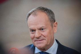 Donald Tusk Prime Minister Of Poland Attends The Special EU Summit