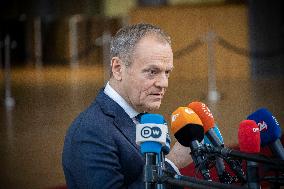 Donald Tusk Prime Minister Of Poland Attends The Special EU Summit