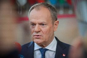 Donald Tusk Prime Minister Of Poland Attends The Special EU Summit