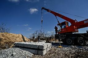 Construction of fortifications continues in Zaporizhzhia