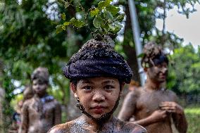 Mebuug Buugan Rite After Nyepi In Bali, Indonesia