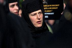 Protest In Support And Against Holy Synod Of The Bulgarian Orthodox Church.