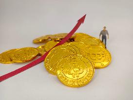 Illustration Bitcoin Rises Above $72,000