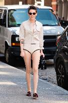 Kristen Stewart Steps Out In Underwear And High Heels - NYC