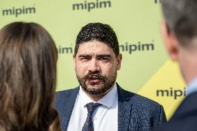 Guillaume Kasbarian Visits The MIPIM Trade Fair - Cannes