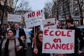 Protest Against School Closures in Paris