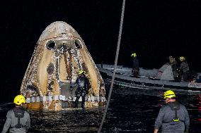NASA's SpaceX Crew-7 Returns To Earth