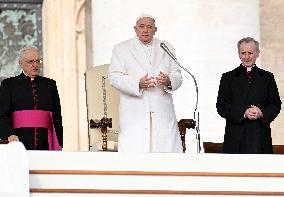 Pope Francis Leads The  General Audience - Vatican