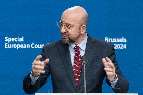 Charles Michel President Of The European Council At The European Council