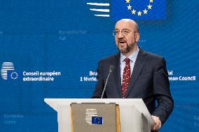 Charles Michel President Of The European Council At The European Council