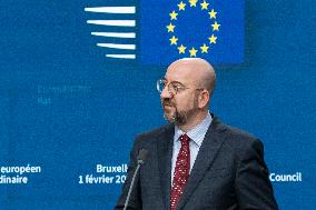 Charles Michel President Of The European Council At The European Council