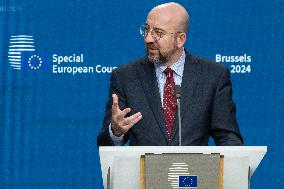 Charles Michel President Of The European Council At The European Council