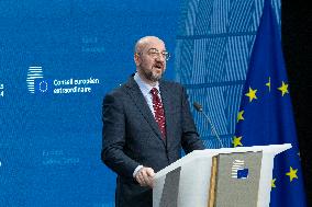 Charles Michel President Of The European Council At The European Council