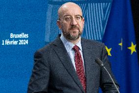 Charles Michel President Of The European Council At The European Council