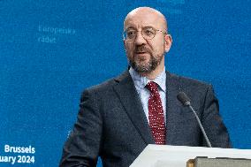 Charles Michel President Of The European Council At The European Council