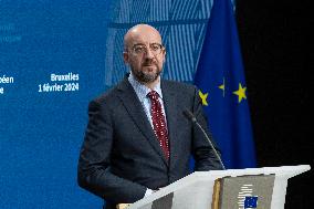 Charles Michel President Of The European Council At The European Council