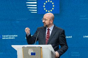 Charles Michel President Of The European Council At The European Council