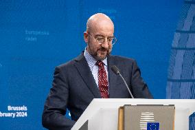 Charles Michel President Of The European Council At The European Council