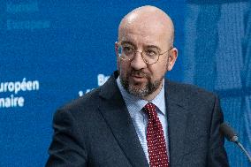 Charles Michel President Of The European Council At The European Council