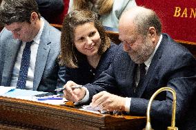 Session of questions to the government at the National Assembly - Paris