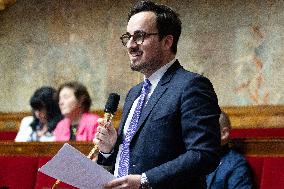 Session of questions to the government at the National Assembly - Paris