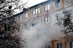 Russian UAV hits residential building in Sumy