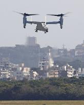 U.S. forces resume Osprey flights in Japan