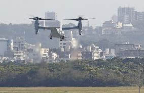 U.S. forces resume Osprey flights in Japan