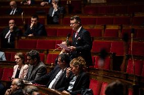 Question Session To The Government In The French Parliament