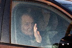 King Juan Carlos Arrives At Airport - Vigo