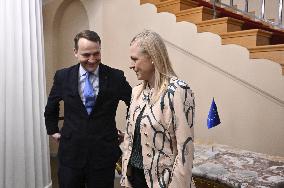 Foreign Minister of Poland Radoslaw Sikorski visits Finland