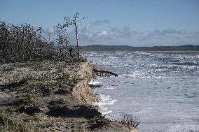 High Tide And Coastal Erosion - Ile D'Oleron