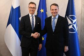 Foreign Minister of Poland Radoslaw Sikorski visits Finland