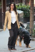 Emily Ratajkowski Walking Her Dog - NYC